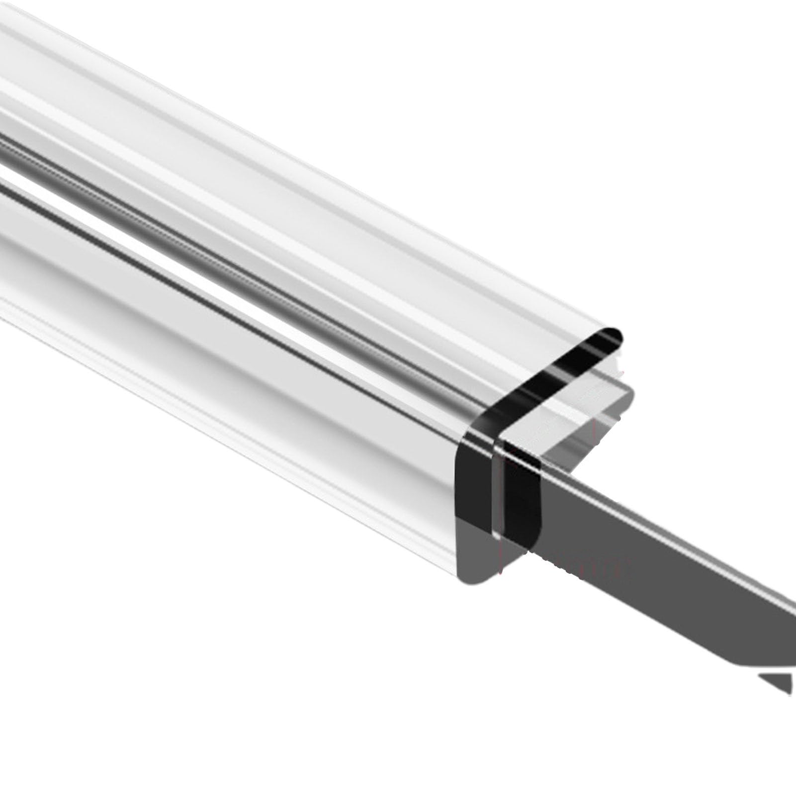 LIXSAZSE Clear Edge Glass Table Corner Guard Transparent licone Corner And Edge Transparent licone PVC And Profile, 12 * 19mm, 4m