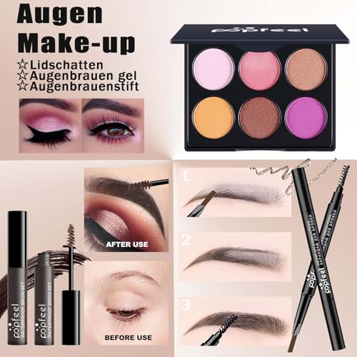 Make-up Sets, Multifunktion Schminkset, All-in-One Adventskalender Schminke, mit Lidschatten Palette, Lippenstift, Concealer, Eyeliner, Foundation und Pinsel, Für Bestes Schminke Geschenkset – Bild 4