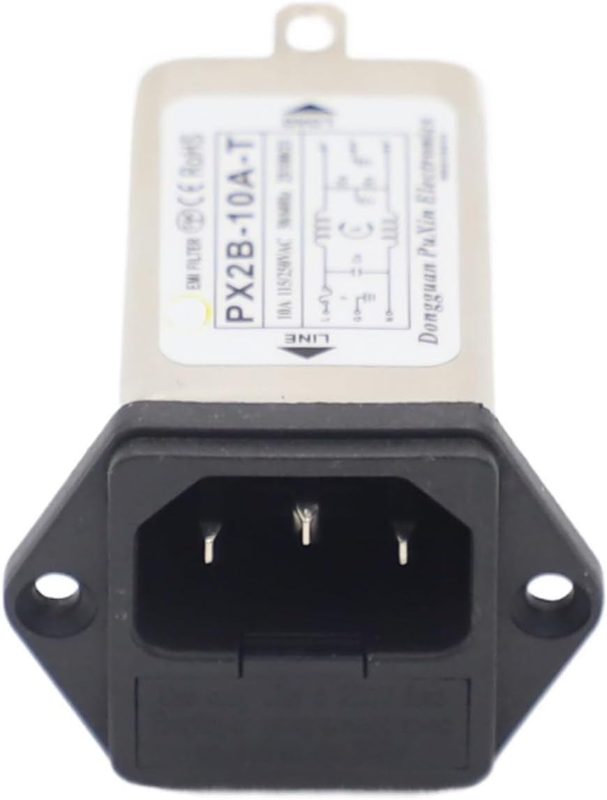 UPGENT Power Filter Socket Insurance-Type Integrated Anti-Interference electromagnetic Compatibility Component PX2B-10A-T