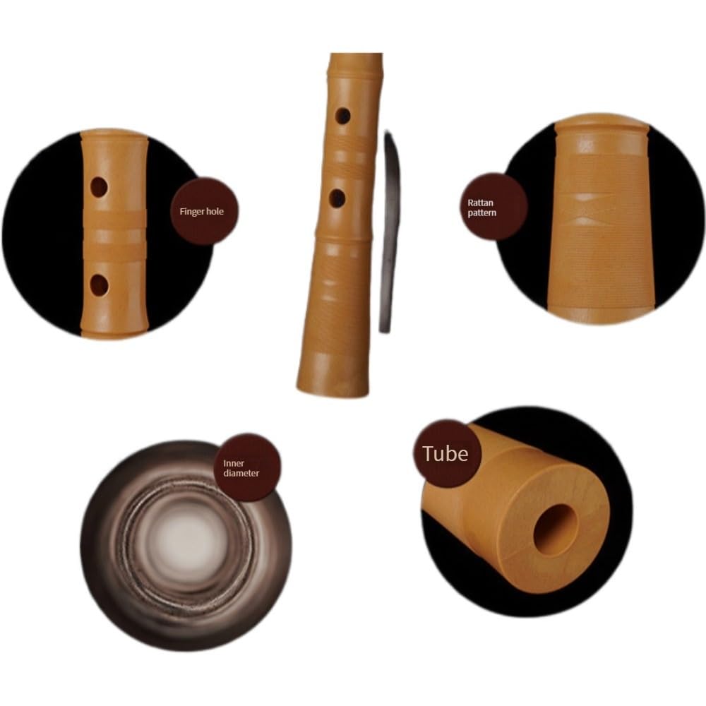 Flûte japonaise Zen Shakuhachi à cinq sons, qualité professionnelle de 1,8 pieds. Convient aux joueurs de flûte expérimentés et aux joueurs de tout niveau.