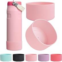 2PCS Silicone Boot for Stanley IceFlow 24 oz, Anti-Slip Protector Stainless-Steel Bottle Sleeve, Water Bottle Accessories for Stanley Scratch-Resistant, BPA-Free