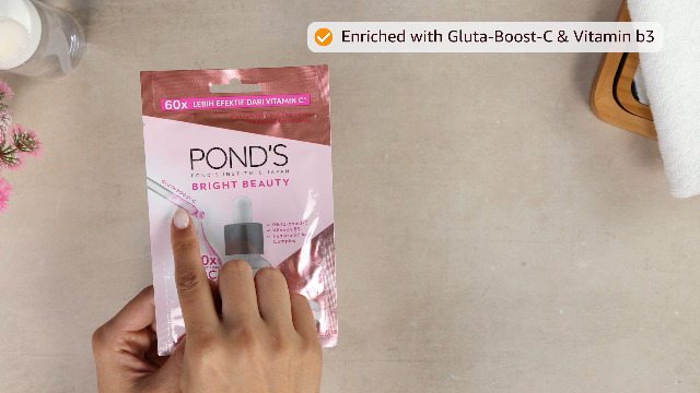 POND'S Bright Beauty Triple Glow Serum Sheet Mask, with