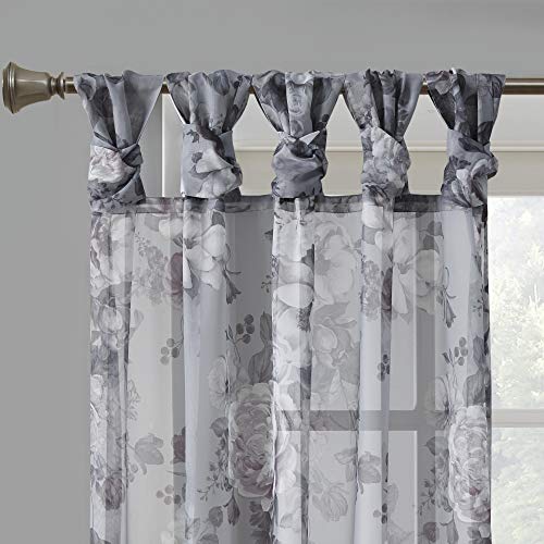 Madison Park Simone Floral Sheer Voile Curtain #TOP22