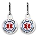 TYPE 1 DIABETIC Insulin Dependent Medical Alert 2-Pack 1 White Zipper Pull Charms