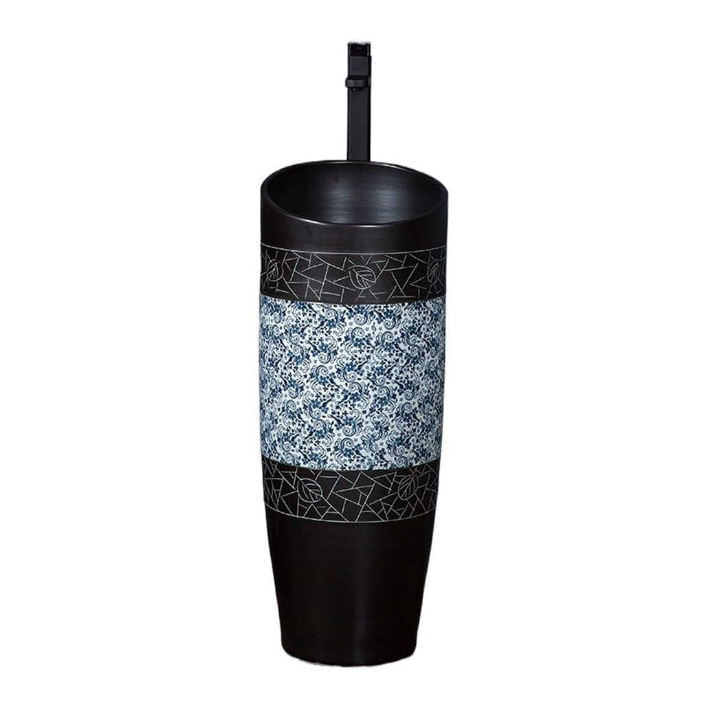 Aertsdfgt A Vessel Sink Chinese Style Pedestal Basin Retro Integrated Floor-Standing Balcony Wash Small Outdoor Courtyard Pool