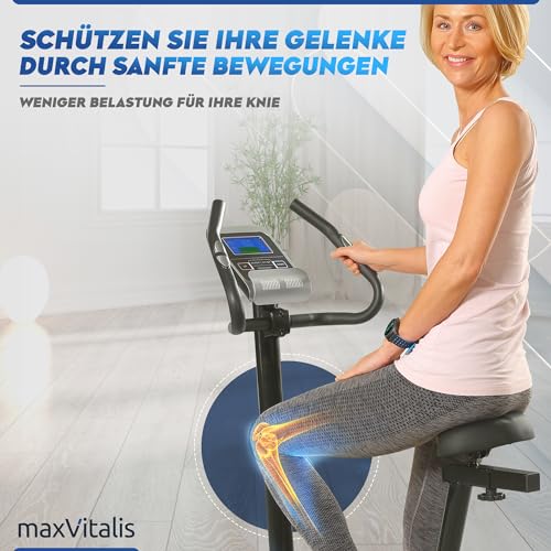 Foto von maxVitalis Ergometer aktiv Pro 8.0: Fahrrad Heimtrainer, 24 Widerstandsstufen, Leistungsanzeige in Watt, Magnet-Bremssystem, 7 kg Schwungmasse