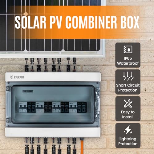 PJERJZN Solar Disconnect Switch with SPD Surge Protector 1000V DC 30A Solar PV Combiner Box Power Distribution Box for Solar Panels 2 in 2 Out (30A, HT18 4string) by Pjerjzn - Used condition - Image 2
