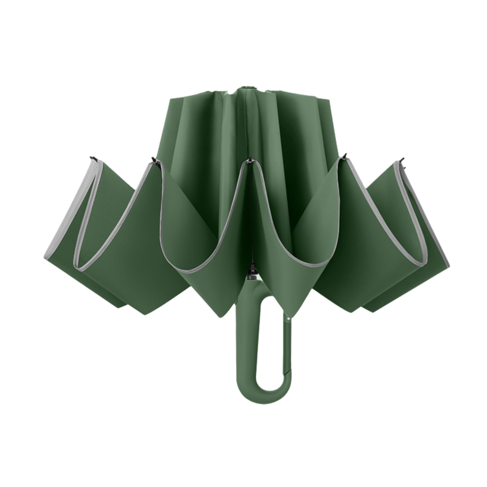 Parapluie automatique compact compacte compact à pliage inversé idéal pour la pluie ou le soleil, parapluie de voyage compact, adapté aux hommes, aux femmes et aux enfants avec des bandes