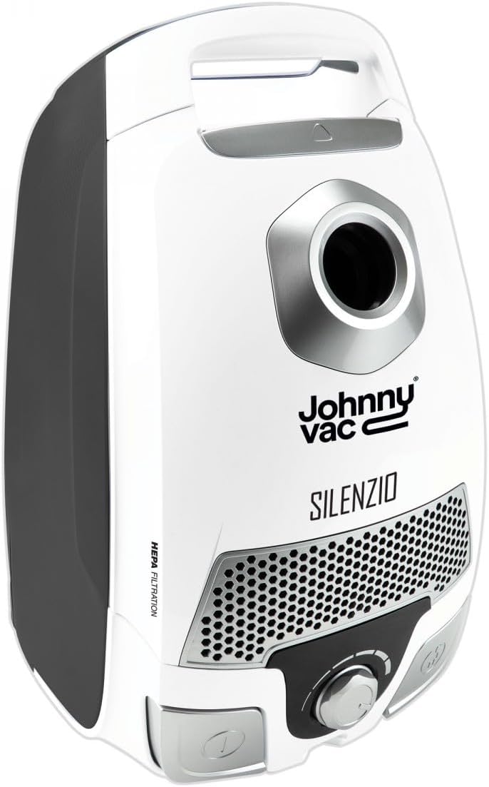 Silenzio White HEPA Filter Portable Canister Vacuum