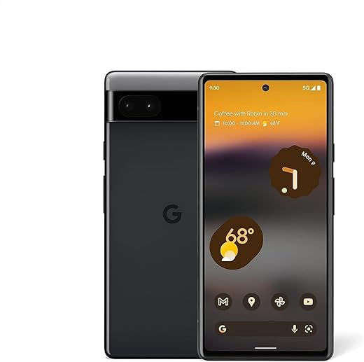 Google Pixel 6a - 5G Android Phone - Unlocked Smartphone with 12 Megapixel Camera and 24-Hour Battery - Charcoal