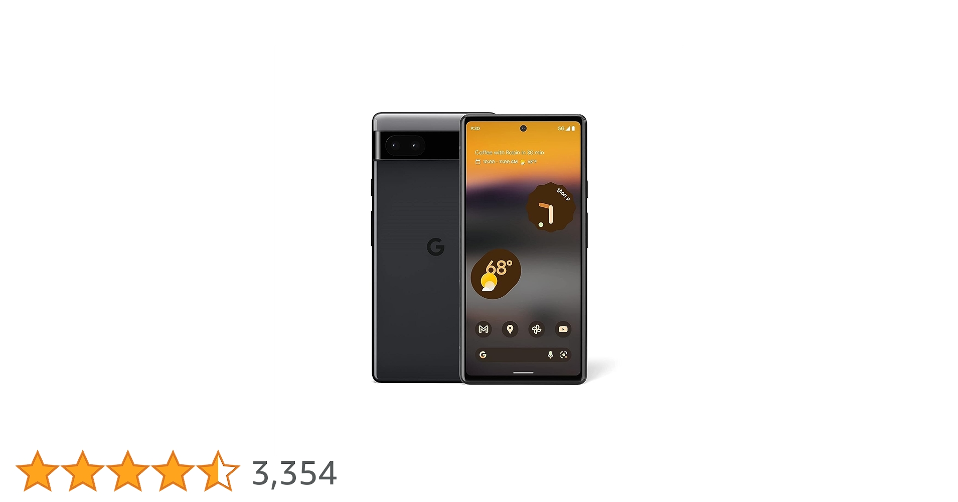 スマートフォン本体 Google Pixel 6a 128GB Charcoal Google Pixel 6a (5G) - Clove Technology