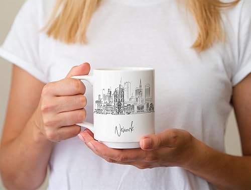 Vista 87 de TJ Originals - Taza de café Boston Massachusetts, regalo de taza de café de recuerdo de viaje turístico, taza de cerámica Skyline de 11 oz, taza