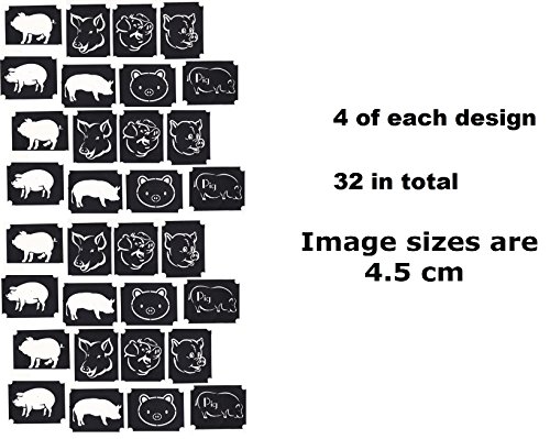 Pig Piglet Collections (Pig Piglet Body Art Tattoo stencils)