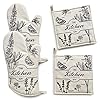 Cotton Heat Resistant Oven Mitts Pot Holders Kitchen Set
