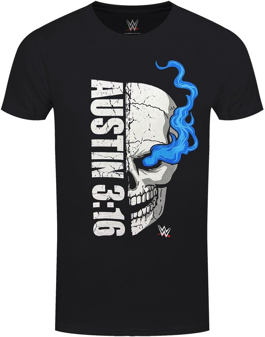 WWE Stone Cold Steve Austin Smoking 3:16 Mens T-Shirt Black