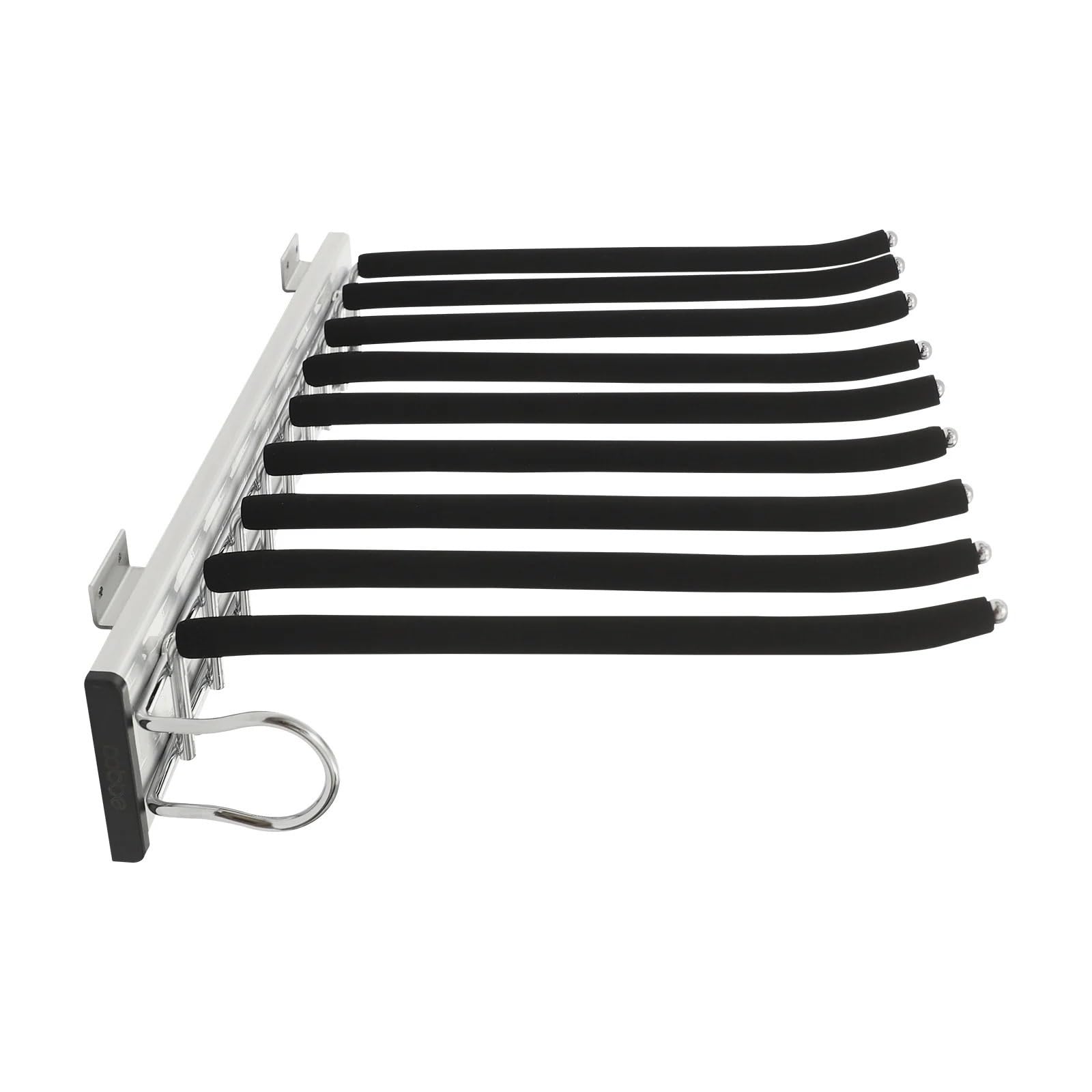 Trouser Hanger 9 Arms Pull Out Trousers Rack Retractable Wall Mounted Closet Pants Scarves Hanger Left Installation