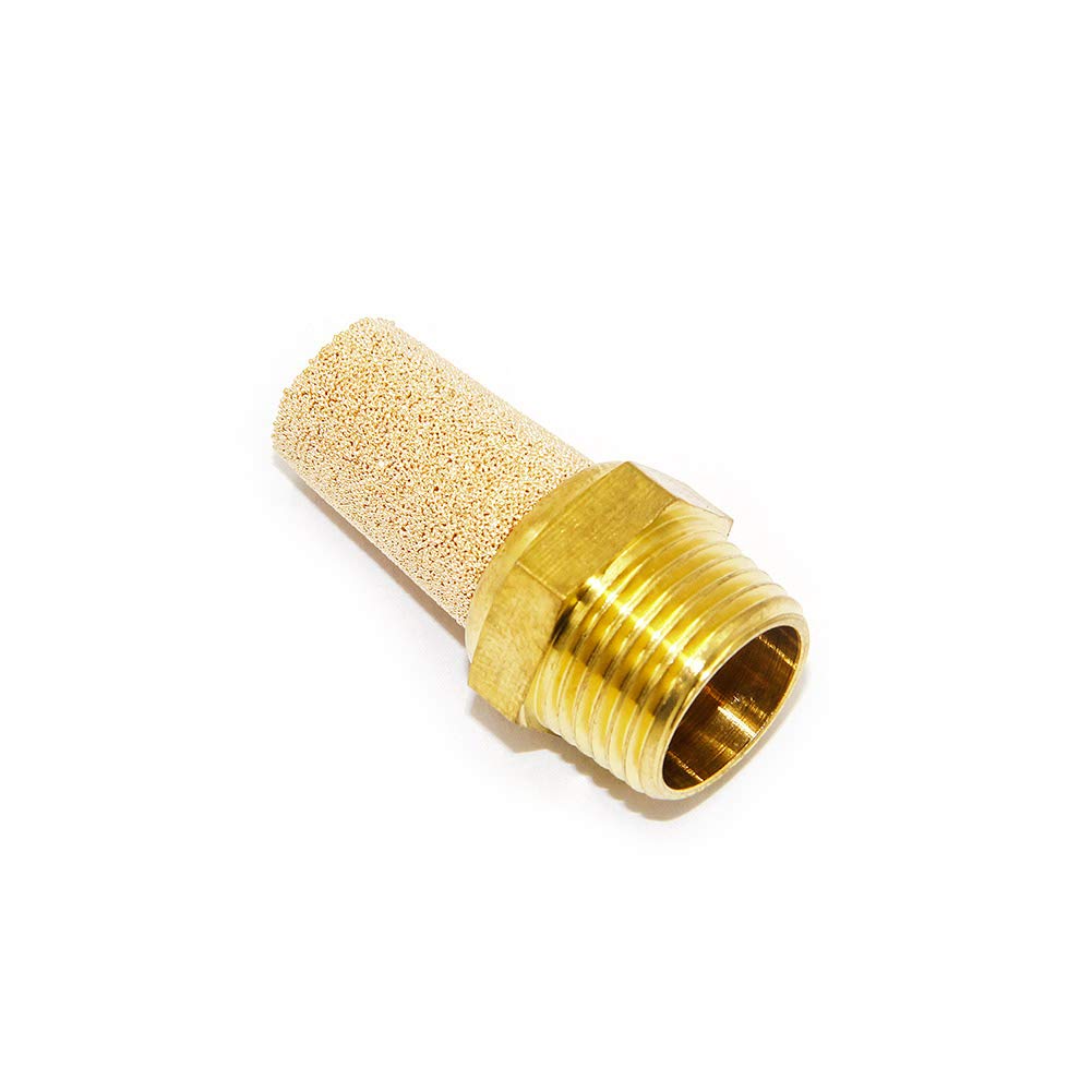 Joywayus Air Pneumatic Muffler Long Exhaust Muffler 3/4" NPT Male Brass Flow Control Silencer Air Fitting