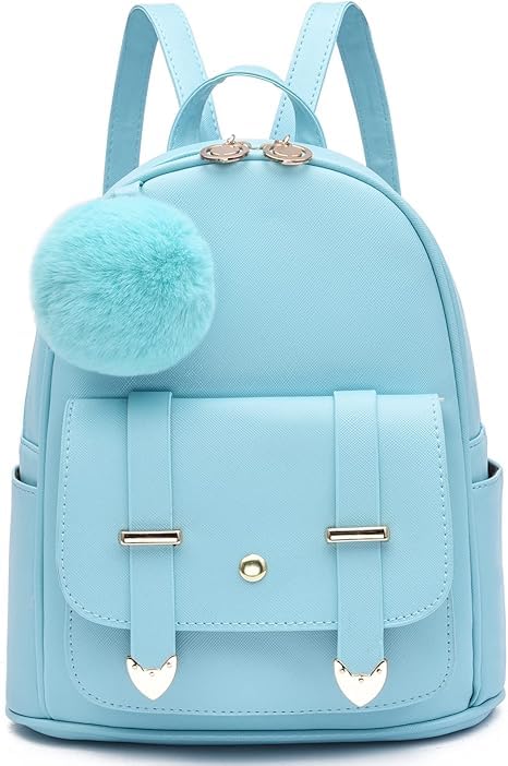 floki Fashion Girls Fashion Cute Mini Leather Backpack for Women/gift for girl (sky)-picture-21