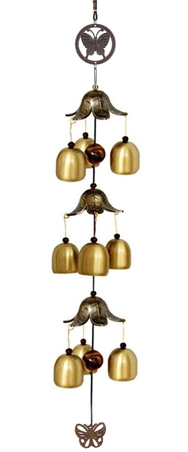 Gupta Fancy Store Wind Chime for Home or Balcony, 9 Bells, Gold Tone Metal (B0D2XJZBWQ) Amazon Price History, Amazon Price Tracker