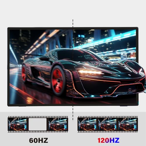 Image of GeeekPi 18.5 inch Portable Monitor 1920x1080 IPS Touchscreen 120HZ 1080P Touch Display with HDMI USB-C, Built-in Speakers, Kickstand VESA for Xbox PS4 /5 Laptop Mac PC