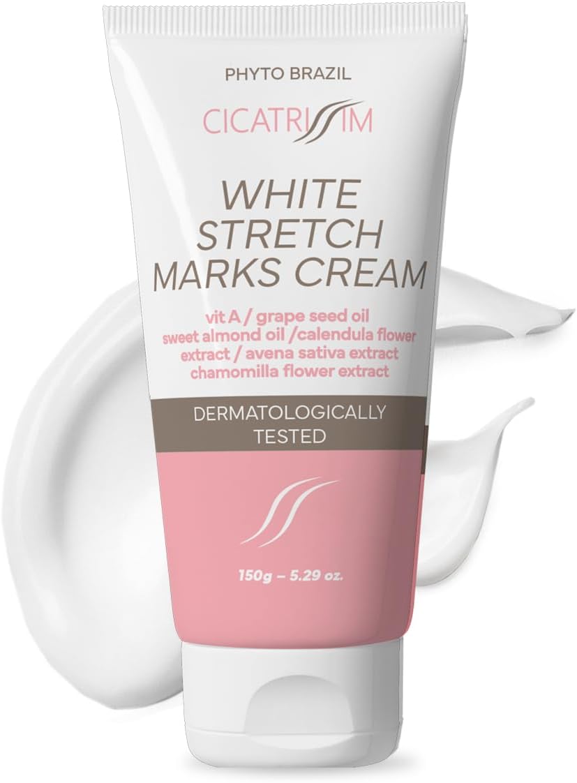 Cicatrissim White Stretch Mark Fade and Removal Cream - Innovative Formula With Pure and Powerful Natural Ingredients From Brazilian Flora - For All Skin Types.