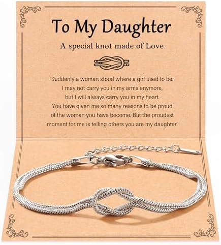 Tarsus Love Knot Daughter Bracelet, Daughter Birthday Valentines ...