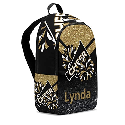Cheerleader Gold 1 Personalized Backpack,Custom Travel Backpack Bag Gift2
