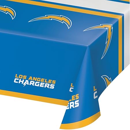 Trendware Los Angeles Chargers Plastic Tablecloths, 3 ct