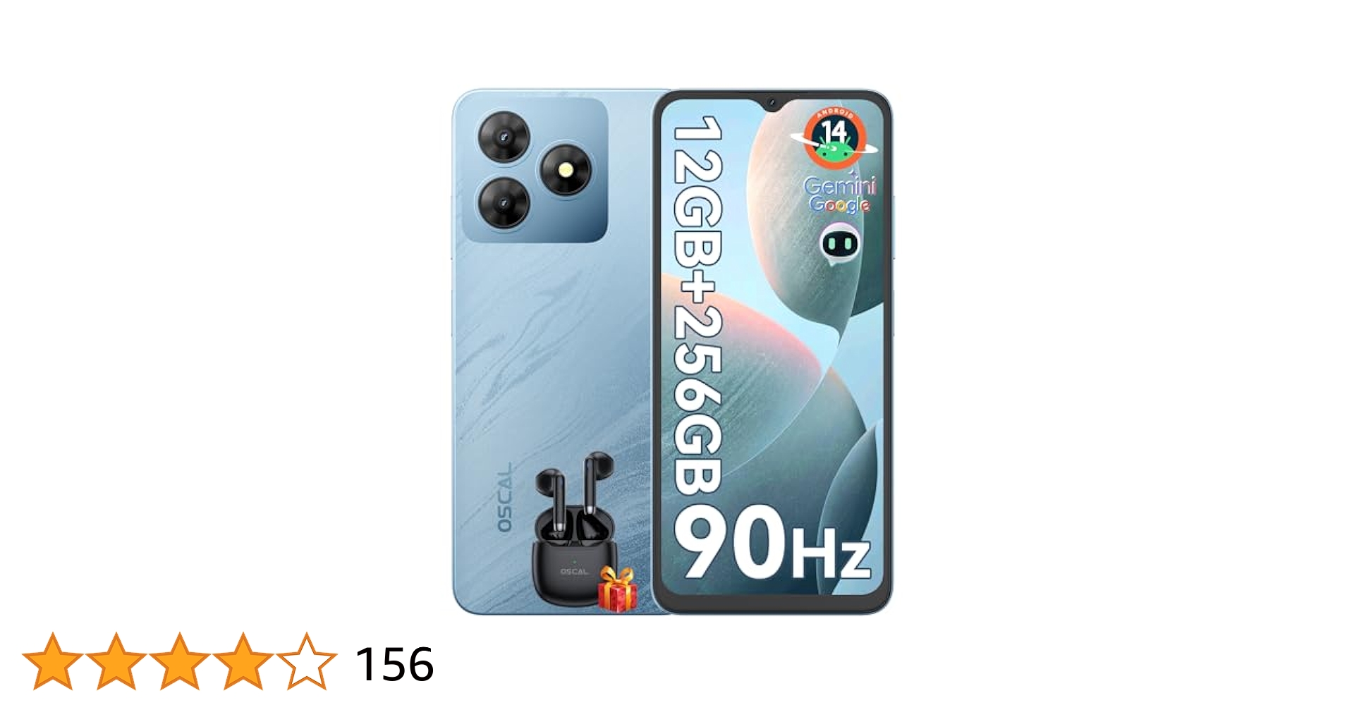 Amazon | OSCAL Flat2 Android14 スマホ Gemini AI、12GB+256GB+