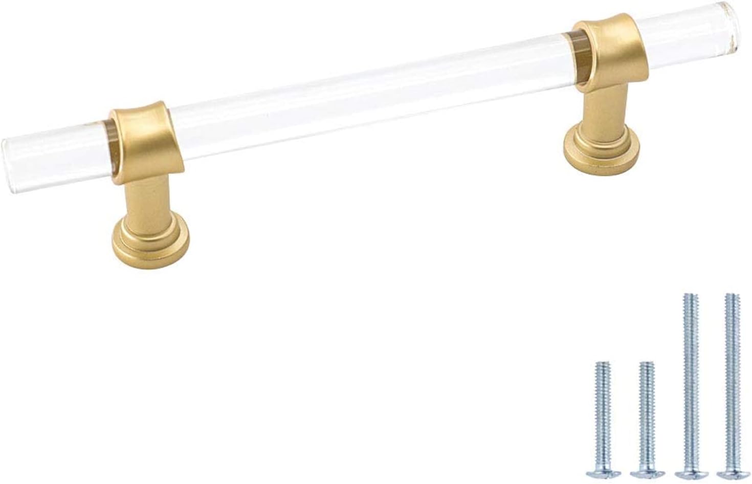 goldenwarm 33/4in Drawer Pulls Clear Acrylic Handles for