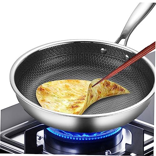 Wok de acero inoxidable con mango antideslizante miniatura 6