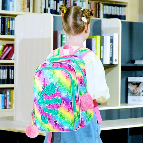 gxtvo 3PCS Girls and Boys Backpack, 16" Kids Bookbag with Lunch Box, Water Resistant School Bag for Elementary Prechool2