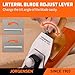 JORGENSEN No.5 Wood Planer, Hand Planer for Woodworking, Jack Plane for Trimming, Craft - Professional Smoothing Plane with Ductile Iron Body, Adjustable Cutting Depth, Ergonomic Handle