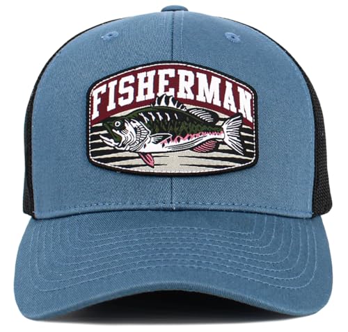 Image of KBETHOS Outdoor Hunting Fishing Lake Life Tactical Distressed Baseball Cap Dad Hats Adjustable Unisex