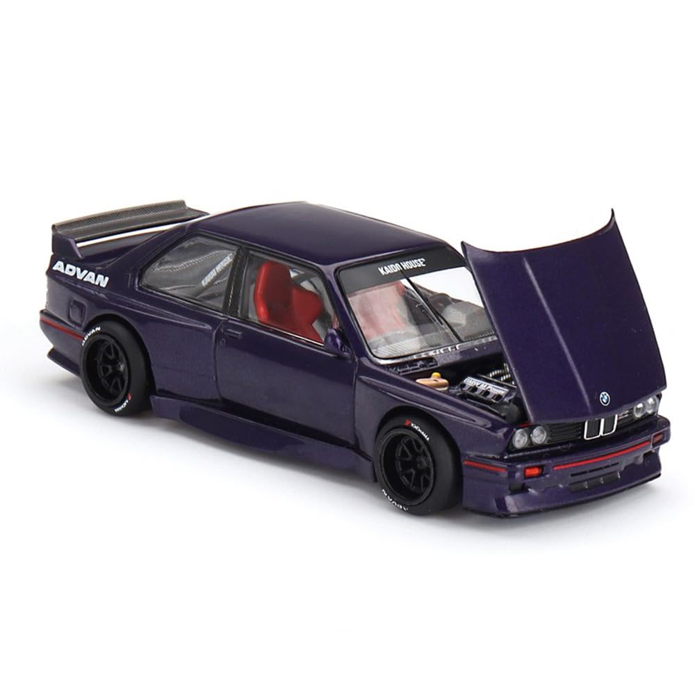 Diecast Model Car Compatible with Kaido House x Mini GT 1:64 BMW M3 (E30) Kaido GT V2 Purple Limited Edition KHMG216