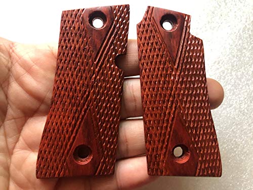 New! Grips Compatible With Colt Mustang Pocketlite, Diamond & Checkered (Reproduction Work) Made & Shipped From Thailand #TOP8