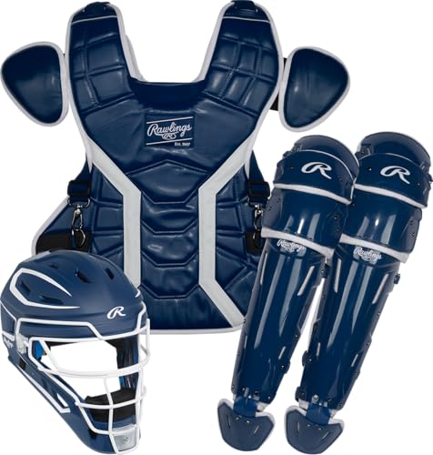 Rawlings | MACH PRO Series Baseball Catcher's Set | NOCSAE Certified | Large / Adult | Navy / White by Rawlings - Used condition - US$487.07