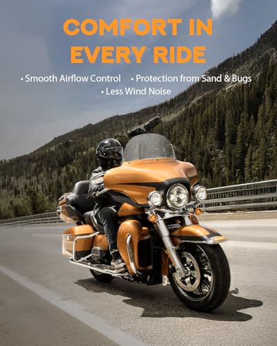 Image of PBYMT 13 inch Windshield Windscreen 96-13 Compatible for Harley Davidson Touring Street Glide Electra Glide FLHT FLHTCU Ultra Classic Glide FLHX FLHTK Tri Glide 1996-2013, Clear