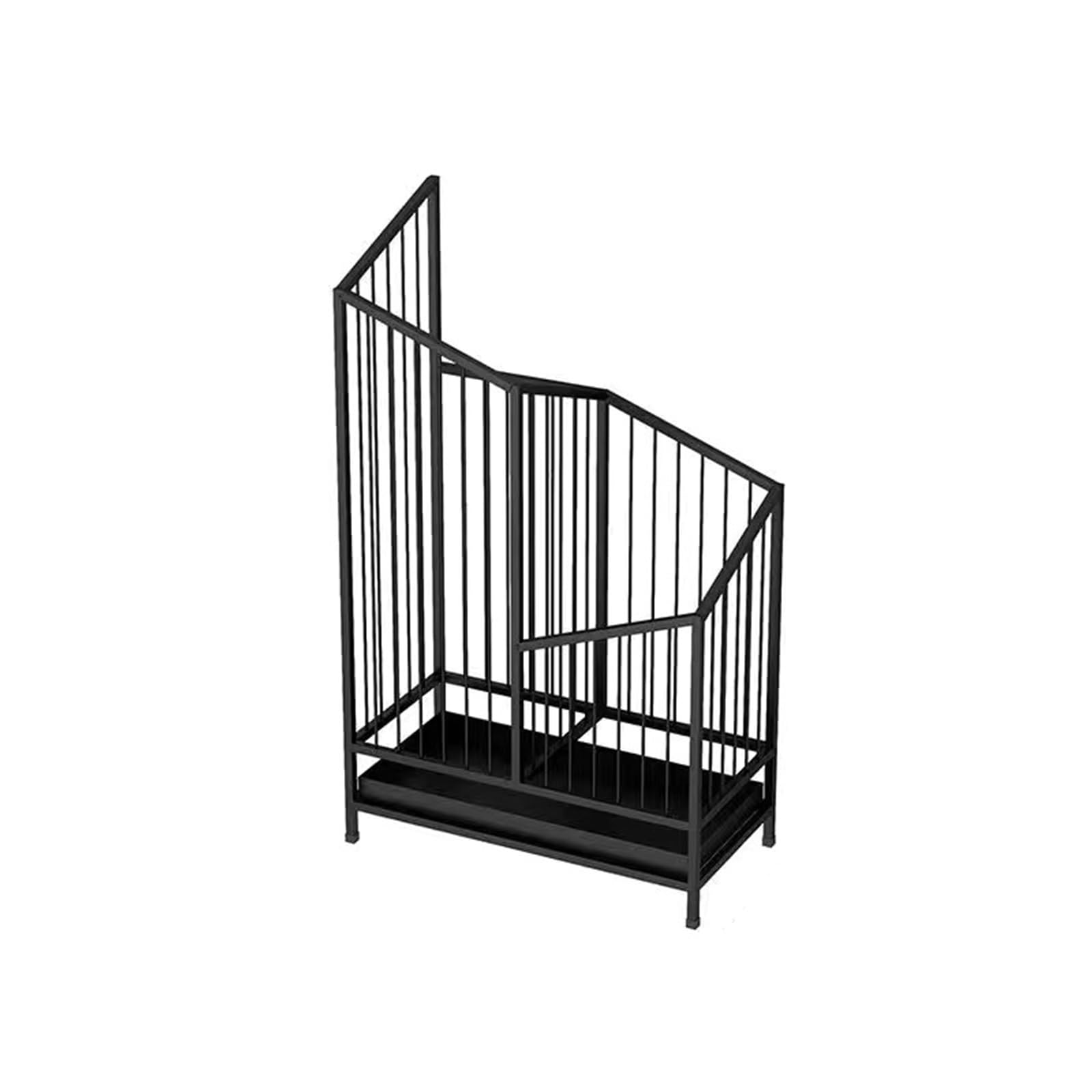 SaryEdge Large Capacity Metal Umbrella Storage Rack - Commercial & Home Use - Stylish Lobby Organizer for Hotels, Offices & Entrances - Durable Hanging Umbrell,Black-Large