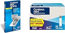 Contour Next Blood Glucose Test Strips for Diabetes 70 and 15 Count 2 Pack, Total 85 Accurate, No Coding, Second-Chance Sampling, Works with All Contour Next Meters for Easy Testing