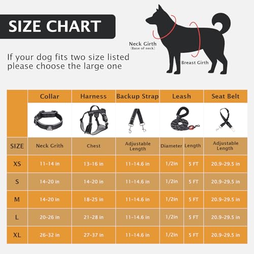 IEUUMLER No Pull Dog Harness, Reflective Front Clip Vest with Leash,Safety Belt and Backup Safety Strap, Adjustable Easy Control Handle,Air Tag Dog Collar for Small Medium Large Dogs EU021 (Black, S) - Image 5