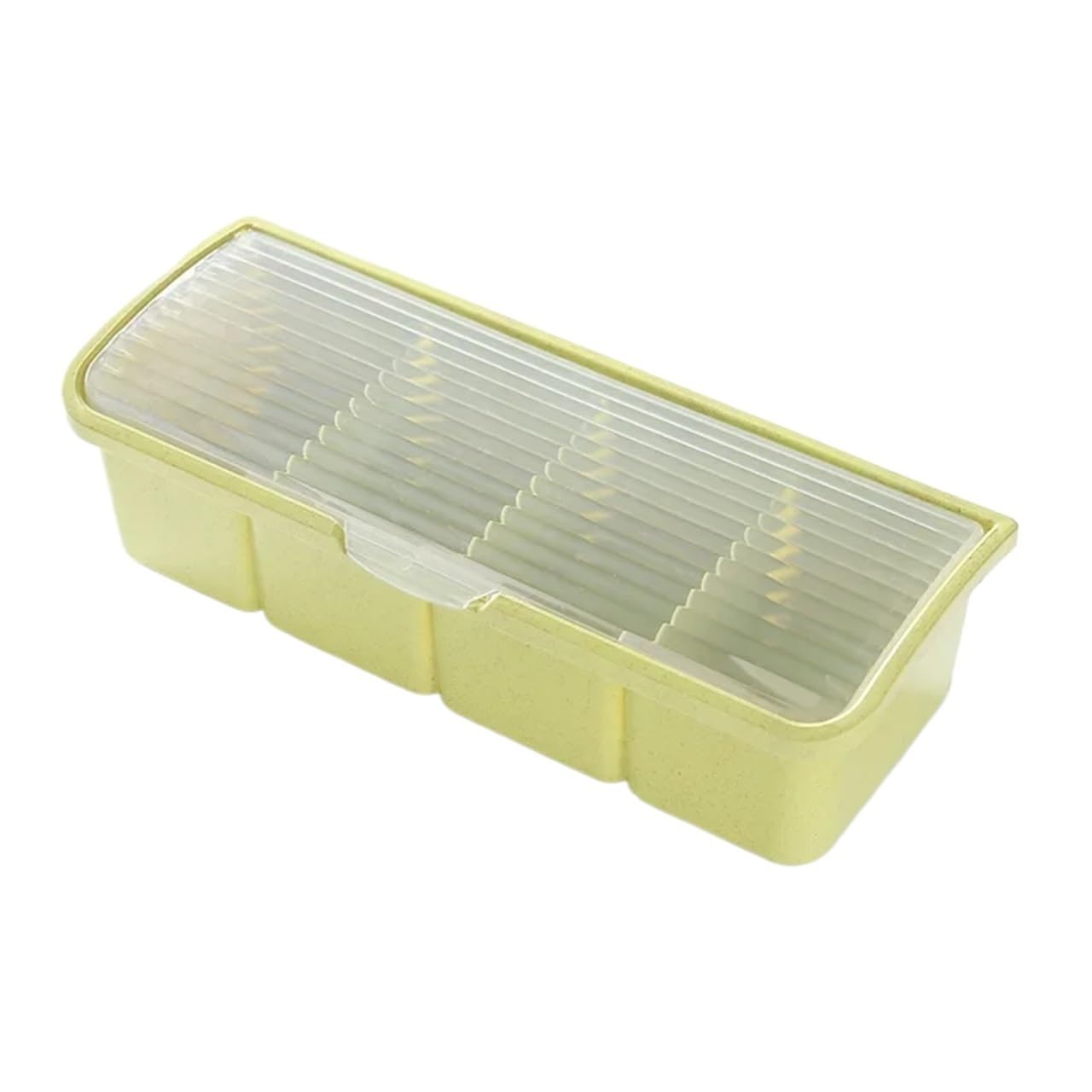 UBOHUZ Seasoning Box Condiment Storage Container Rack Spice Jar 4 Cells with Spoon Jars for for Salt Sugar Spice Pepper(Green)