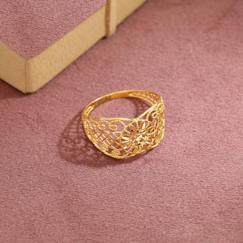 Malabar Gold & Diamonds Gold Ring for Women 22 K | Gold Ring for Women 22k Gold Pure | 22 Kt (916) BIS Hallmark Certified Pure Gold Ring for Birthday, Engagement, Anniversary &... - Image 2