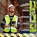 High Visibility Safety Vest for Men ，Class 2 Hi Vis Vest with Pockets, Reflective Vest for Construction Work, Volunteer, Cycling, Yellow XL 5 Pack