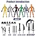 6-Pack T13 Action Figure Set (Assembly Completed), 3D Printed Dummy Action Figure Weapon Gestures Accessories with Stand, Figura de acción t13