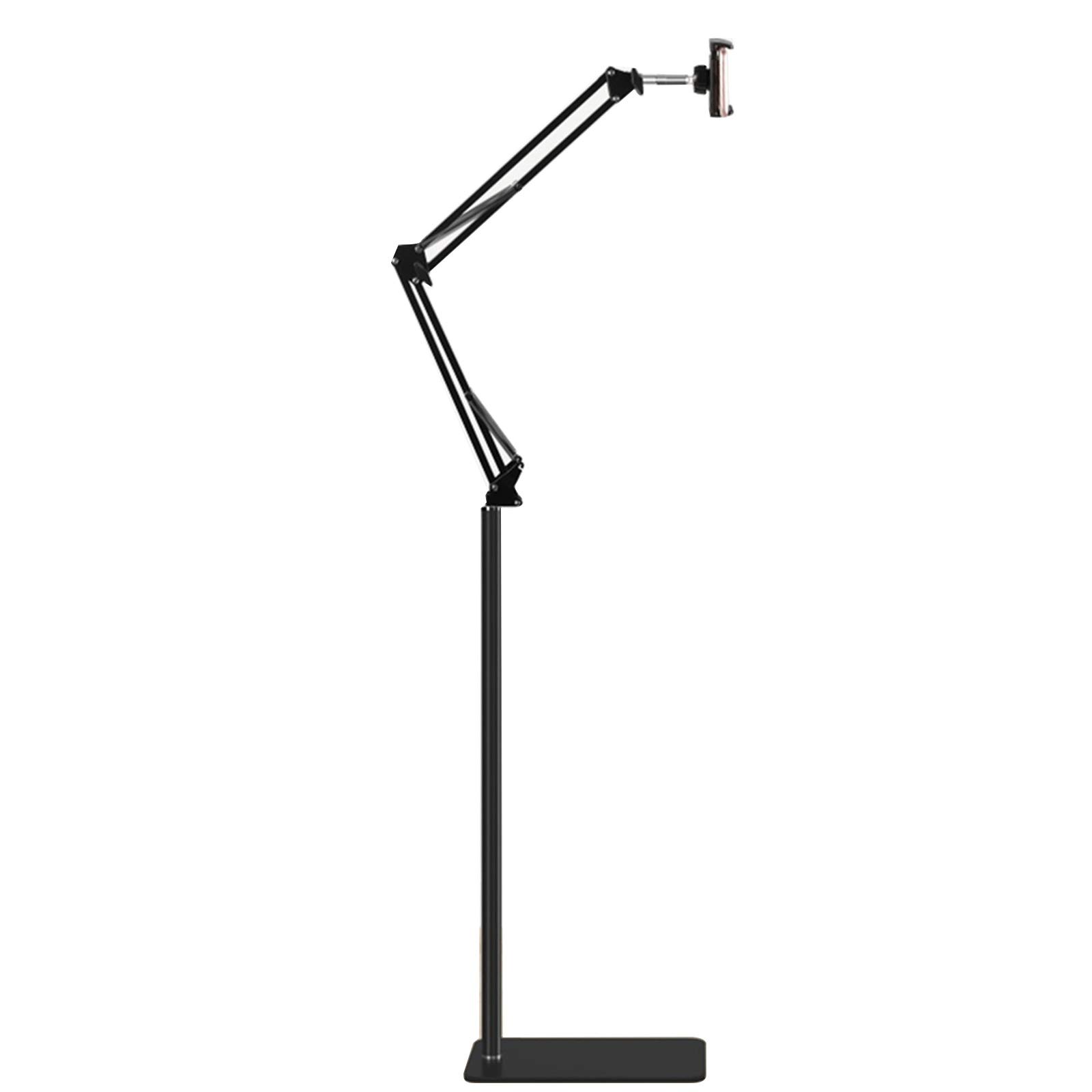 Supporto per tablet, regolabile in altezza, girevole a 360 gradi, supporto per telefono con base in metallo per supporto da letto per smartphone tablet con schermo da 4 ~ 11 pollici, lettore di e-book