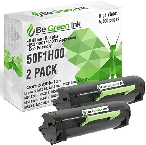 TonerParts Replacement 50F1H00, 501H, 50F1000 Toner Cartridge For Lexmark MS310, MS312, MS315, MS410, MS415, MS510, MS610 Printers - 2 Pack - 5000 Page Yield Each