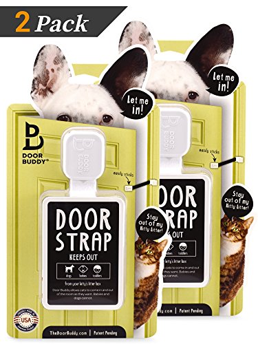 Door Buddy Adjustable Door Latch (Grey 2 Pack). Simpler Way to Dog Proof