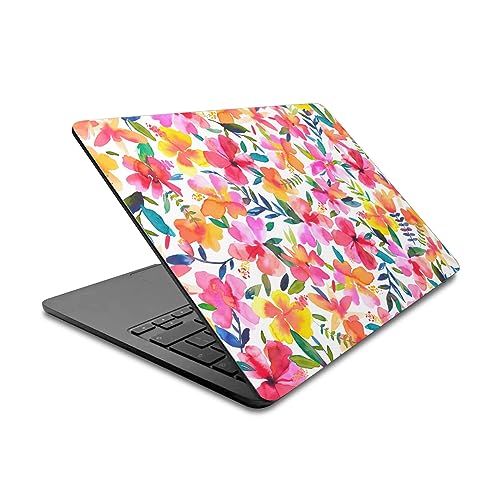 Autocollant MacBook Air 13.6 A2681 Ninola Motif Hibiscus Floral pour le Bureau