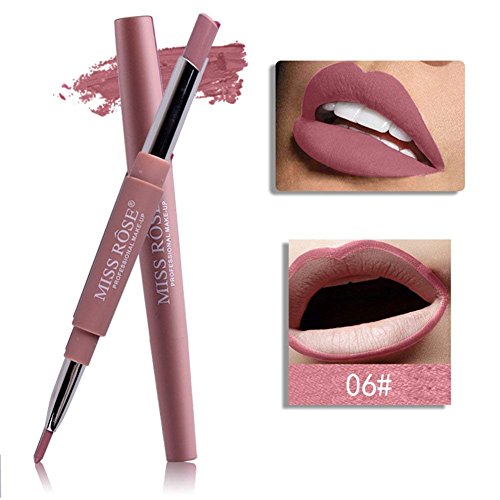 Image of Miss rose 2 In 1 Waterproof Matte Lip Liner With Lipstick Shade -06, nude, 2.1 g